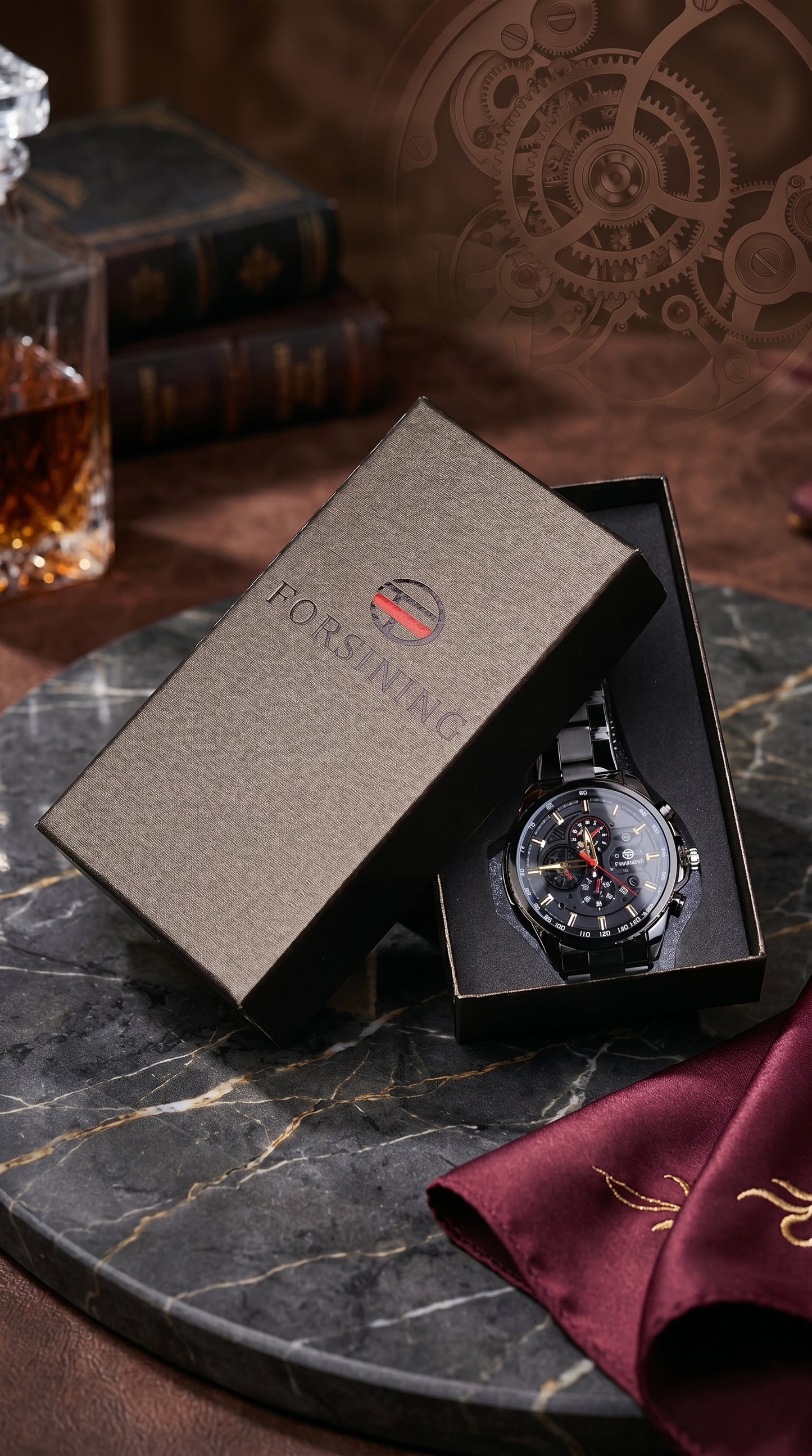 Black Stainless Steel Strap For Men with Box Perfect For Gift